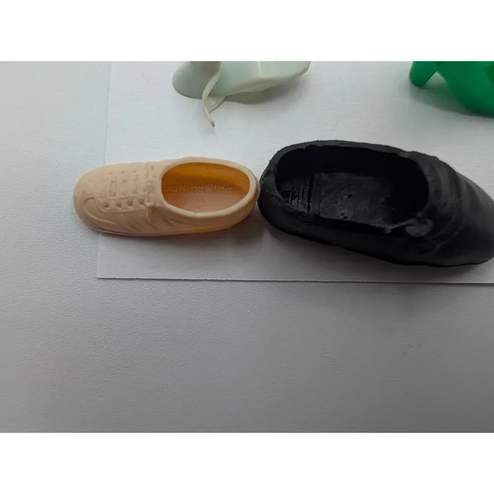 Vintage Doll Shoes Lot Barbie Size Mixed Styles Colors Boots Heels Flats